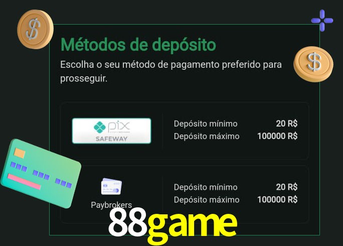 O cassino 88game oferece uma grande variedade de métodos de pagamento